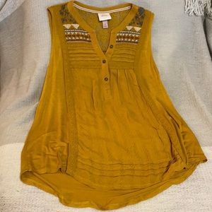 Sz S Knox Rose Yellow Tank Top NWOT